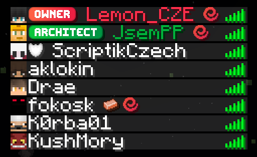 odznáčky v seznamu hráčů